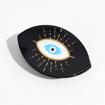 Μαύρα μεγάλα μάτια κλιπ με νύχια μαλλιών για γυναίκες κορίτσια Γεωμετρική λαβή κλιπ πίσω κεφαλής Κλιπ καρχαρίας μόδα Κλιπ μαλλιών από κράμα αξεσουάρ μαλλιών