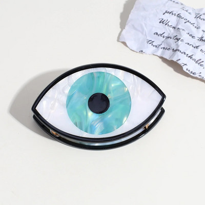 Μαύρα μεγάλα μάτια κλιπ με νύχια μαλλιών για γυναίκες κορίτσια Γεωμετρική λαβή κλιπ πίσω κεφαλής Κλιπ καρχαρίας μόδα Κλιπ μαλλιών από κράμα αξεσουάρ μαλλιών