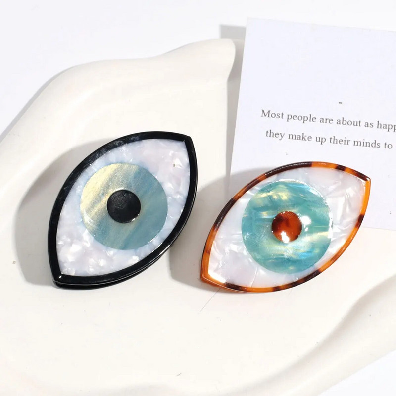 Μαύρα μεγάλα μάτια κλιπ με νύχια μαλλιών για γυναίκες κορίτσια Γεωμετρική λαβή κλιπ πίσω κεφαλής Κλιπ καρχαρίας μόδα Κλιπ μαλλιών από κράμα αξεσουάρ μαλλιών