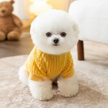 Топъл пуловер за кученца WinterDog Clothes Мода за домашни любимци Карикатурни дрехи Cat Designer Пуловер Облекло за малко куче Пижама Чихуахуа