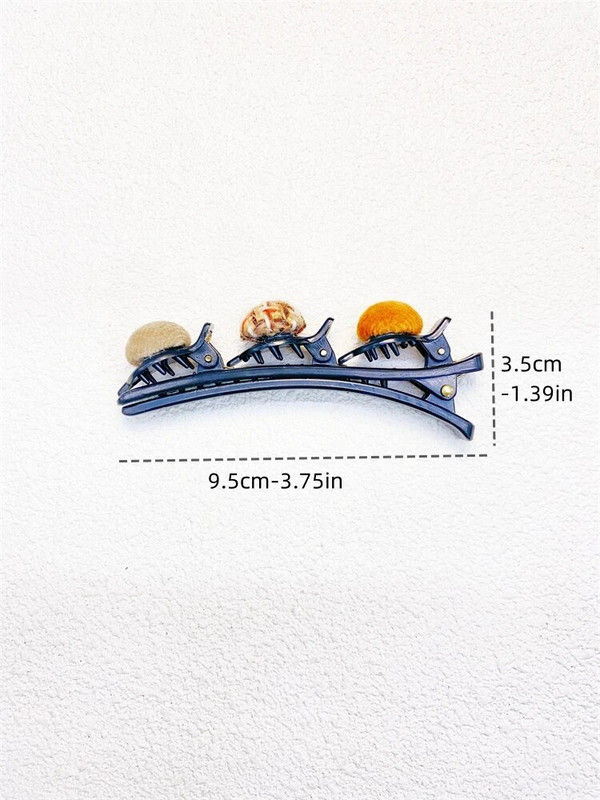 1Gb Jauna dizaina Eleganta, melna bize matu sprādzes sievietēm Moderns korejiešu stila samta matu sprādzes Vasaras jauki sprādzieni sānu matu dekors