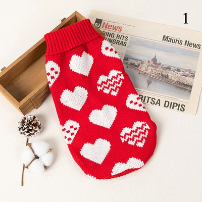 Ziemassvētki Suņu Apģērbi Ziemas Silts Karikatūra Trikotāžas Džemperis Maziem Suņiem Mājdzīvnieku Apģērbs Kucēns Pulovers Mētelis Adīšana Tamborēta Veste