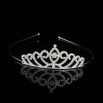 Kāzu Rhinestone Crown Crystal Crown Bērniem Kristāla kroņi Tiāras Meiteņu ballītes Kronis Matu Aksesuāri Modes Rotaslietas Rotājumi