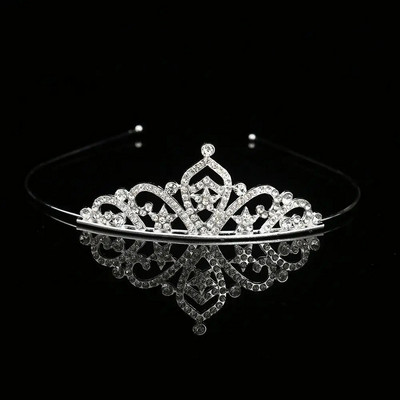 Kāzu Rhinestone Crown Crystal Crown Bērniem Kristāla kroņi Tiāras Meiteņu ballītes Kronis Matu Aksesuāri Modes Rotaslietas Rotājumi