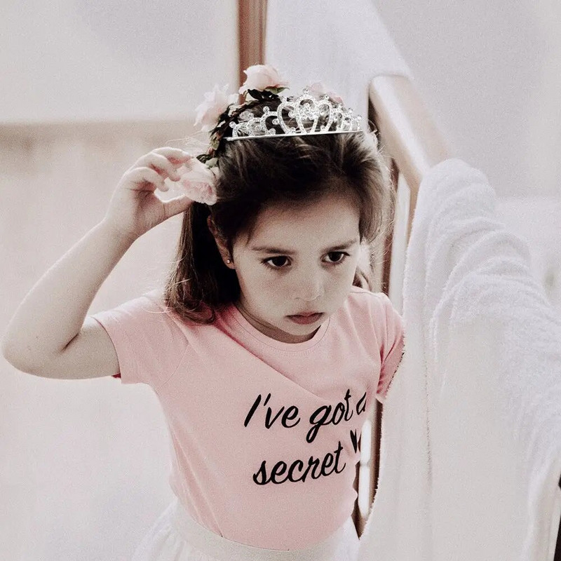 Kāzu Rhinestone Crown Crystal Crown Bērniem Kristāla kroņi Tiāras Meiteņu ballītes Kronis Matu Aksesuāri Modes Rotaslietas Rotājumi