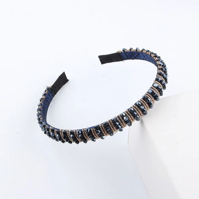 Vienkāršas sievietes, meitenes, kristāla krelles, pītas, rokām darinātas matu lentes, galvassegas Pieaugušo matu aksesuāri371