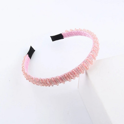 Vienkāršas sievietes, meitenes, kristāla krelles, pītas, rokām darinātas matu lentes, galvassegas Pieaugušo matu aksesuāri371