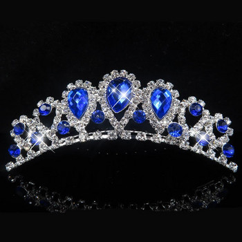 Carddoor Princess Crown за момичета Гребени за коса Парти Булчинска корона Тиара Диадема Кристални цветя Сватбени аксесоари за коса Бижута