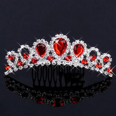 Carddoor Princess Crown for Girls Hair Combs Party Bridal Crown Tiara Diadem Crystal Floral Αξεσουάρ για τα μαλλιά κοσμήματα γάμου
