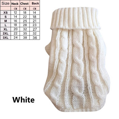 Πουλόβερ για σκύλους για κατοικίδια Χειμερινά ρούχα για κατοικίδια για μικρά σκυλιά Ζεστό πουλόβερ στολή για γάτες Ρούχα Μάλλινα μαλακά μπουφάν για σκύλους