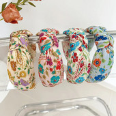 Krāsains rudens satīna ziedu sūklis liels mezgls matu lente galvas saite pieaugušajiem matu aksesuāri Hair Jewley