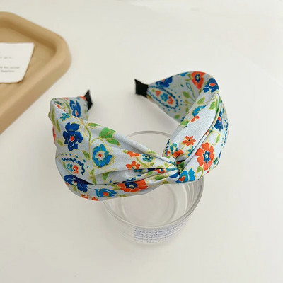 Krāsains rudens satīna ziedu sūklis liels mezgls matu lente galvas saite pieaugušajiem matu aksesuāri Hair Jewley