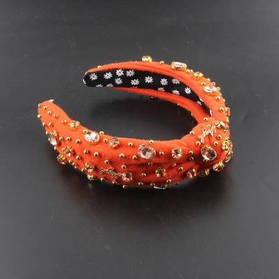 Novi dodaci za kosu sa žutim šarenim cvjetovima, platnena traka za ruke s umetnutim vještačkim dijamantima za žene, dodaci za kosu za zabavu 176