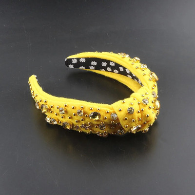 Novi dodaci za kosu sa žutim šarenim cvjetovima, platnena traka za ruke s umetnutim vještačkim dijamantima za žene, dodaci za kosu za zabavu 176