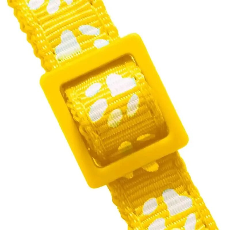 10 τμχ κίτρινο με κολάρο καμπάνας Λεπτή ασφάλεια Casual νάιλον γιακά σκυλιών Λουράκι λαιμού μόδας Ρυθμιζόμενο κουδούνι για κατοικίδιο για σκύλους