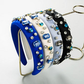 Eiropas un Amerikas jauna luksusa temperamenta modes galvas saite sievietēm ar dimanta sūkli, sejas mazgāšanas matu lente