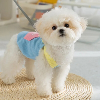 Ανοιξιάτικο/Καλοκαίρι Παγωτό για σκύλους Τσέπη για μωρά λουράκι έλξης Μικρά μεσαία σκυλιά βάφλα Κορυφαία ρούχα για σκύλους κατοικίδια ζώα Ρούχα για κουτάβια