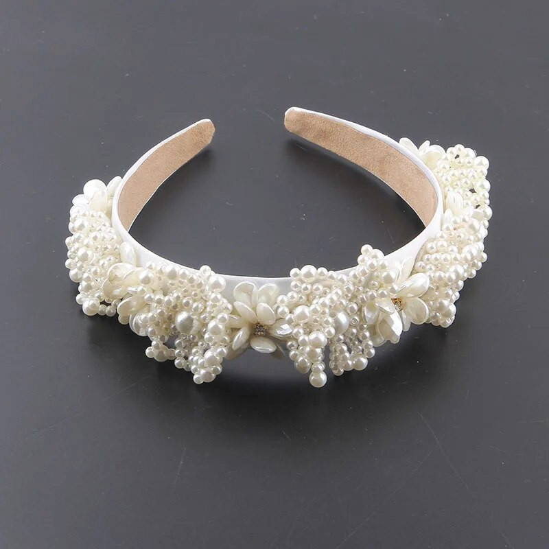 Nova moda bistri vjetar umetnut bisernim cvjetnim česticama personalizirane trake za glavu ženska maturalna zabava dodaci za kosu pokrivala za glavu 934