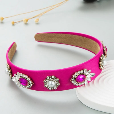 Baroka Rhinestone roku darbs Metāla bišu galvas lentes Matu lentes Sieviešu Meiteņu Matu Aksesuāri