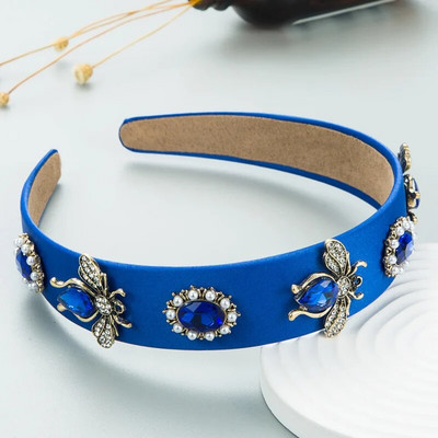 Baroka Rhinestone roku darbs Metāla bišu galvas lentes Matu lentes Sieviešu Meiteņu Matu Aksesuāri