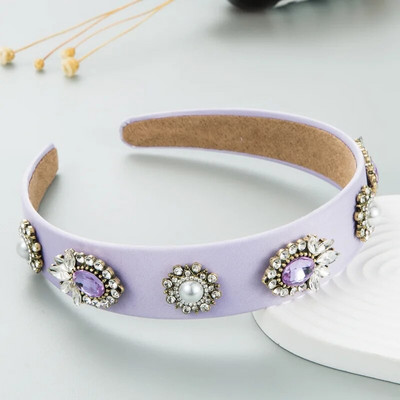 Baroka Rhinestone roku darbs Metāla bišu galvas lentes Matu lentes Sieviešu Meiteņu Matu Aksesuāri