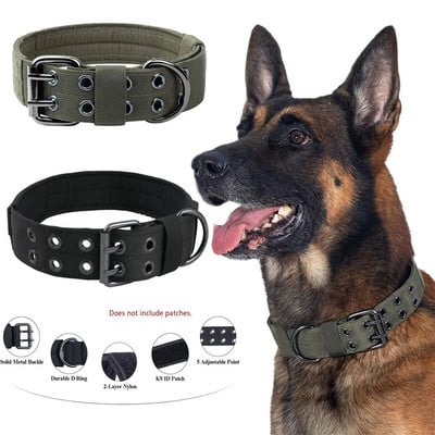 Set de lesă pentru zgarda tactică durabilă pentru câini, zgarzi militare ajustabile pentru animale de companie, dresaj de ciobănesc german, accesorii pentru câini de dimensiuni medii