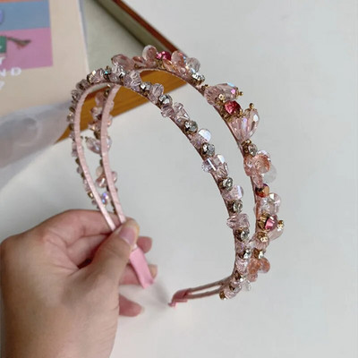 Luxusné krištáľové perlové vinuté čelenky, módne vlasové doplnky, dámske barokové tkané duté čelenky, butikové vlasové obruče, pokrývky hlavy