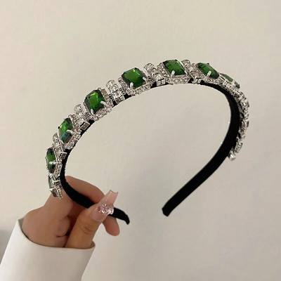 Luksusa baroka stila pilnas dimanta galvas lentes Modes matu aksesuāri sievietēm Moderni ballītes Rhinestone, spīdīga matu lente, matu lente, meitene