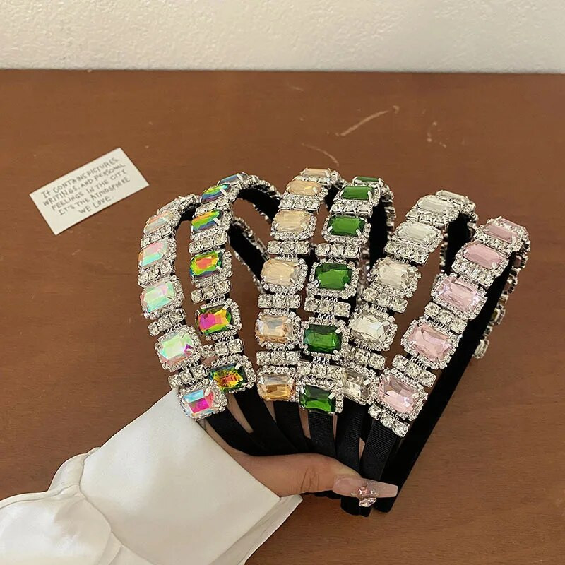 Luksusa baroka stila pilnas dimanta galvas lentes Modes matu aksesuāri sievietēm Moderni ballītes Rhinestone, spīdīga matu lente, matu lente, meitene