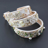 Pokrivala za glavu Nova moda Europski i američki barokni flanel Intarzija s bisernim cvijećem Traka za glavu Ženska lopta Prekrasna kosa865