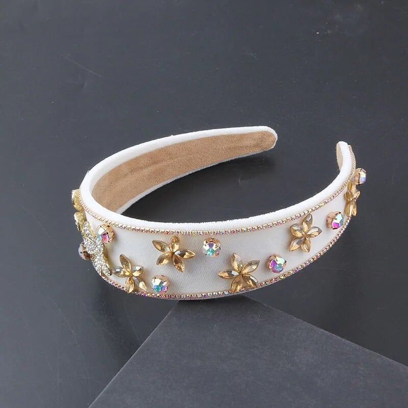 Pokrivala za glavu Nova moda Europski i američki barokni flanel Intarzija s bisernim cvijećem Traka za glavu Ženska lopta Prekrasna kosa865