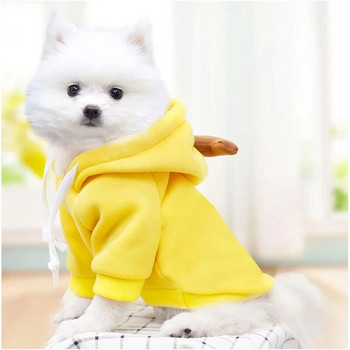 Сладки дрехи за кучета с плодове за малки кучета, качулки, топли поларени дрехи за домашни любимци, костюм за кученце, котка, палто за френски чихуахуа, яке, костюм
