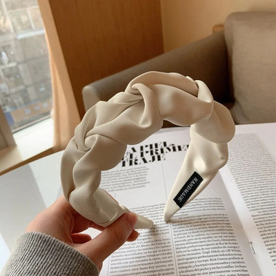 Κομψό απλό μονόχρωμο κορδέλα μαλλιών γαλλικού στυλ Αξεσουάρ για τα μαλλιά Γυναικεία κεφαλή για πάρτι Αξεσουάρ κοσμήματα