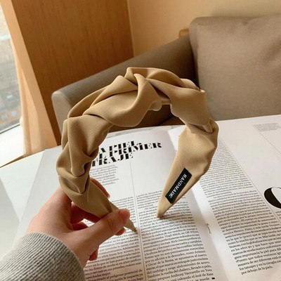 Κομψό απλό μονόχρωμο κορδέλα μαλλιών γαλλικού στυλ Αξεσουάρ για τα μαλλιά Γυναικεία κεφαλή για πάρτι Αξεσουάρ κοσμήματα