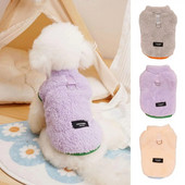 Odjeća za kućne ljubimce od flisa, zadebljani dizajn s 2 nogavice i kopčom od vučnog užeta. Moderan topli prsluk za pse za odjeću za kućne ljubimce