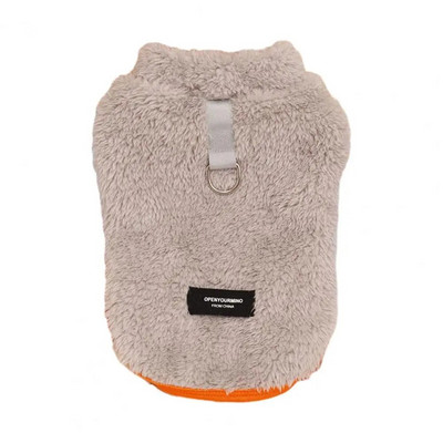 Odjeća za kućne ljubimce od flisa, zadebljani dizajn s 2 nogavice i kopčom od vučnog užeta. Moderan topli prsluk za pse za odjeću za kućne ljubimce