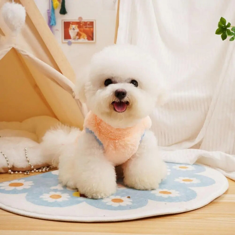 Odjeća za kućne ljubimce od flisa, zadebljani dizajn s 2 nogavice i kopčom od vučnog užeta. Moderan topli prsluk za pse za odjeću za kućne ljubimce