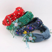 Cowboy Boemia Nod Cristal Urs Bentiță de lux Strasuri Diamante Colorate Bentiță Petrecere Nuntă Accesorii pentru păr feminin 157