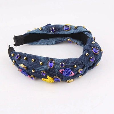 Cowboy Boemia Nod Cristal Urs Bentiță de lux Strasuri Diamante Colorate Bentiță Petrecere Nuntă Accesorii pentru păr feminin 157