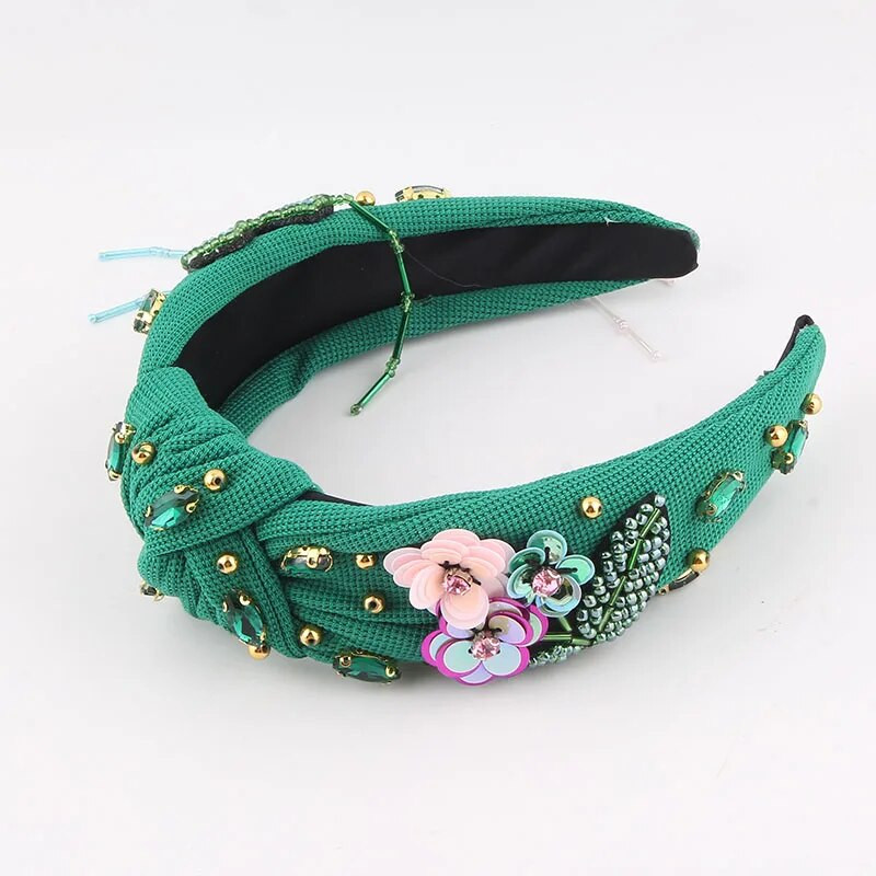 Cowboy Boemia Nod Cristal Urs Bentiță de lux Strasuri Diamante Colorate Bentiță Petrecere Nuntă Accesorii pentru păr feminin 157