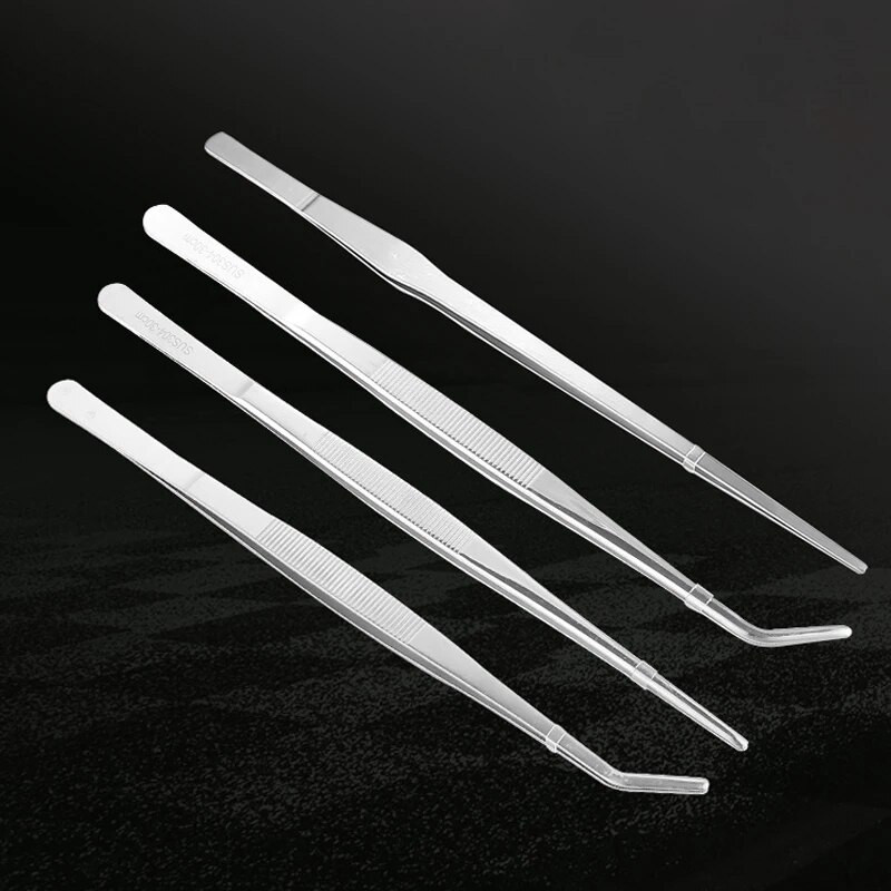 1vnt nerūdijančio plieno pincetai vandens augalams švarūs pincetai tiesios kreivės žuvų bako valiklis namų praktiškas akvariumo valymo įrankis