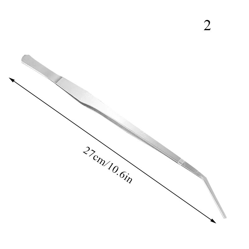 1vnt nerūdijančio plieno pincetai vandens augalams švarūs pincetai tiesios kreivės žuvų bako valiklis namų praktiškas akvariumo valymo įrankis