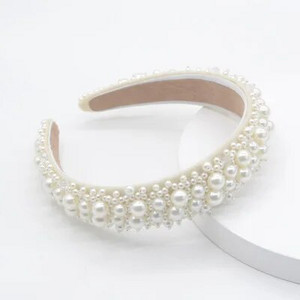 Μπαρόκ Γυναικεία Αξεσουάρ Μαλλιών Πέρλες Χάντρες Κορδέλες Κεφαλής Υψηλής Ποιότητας Πλήρης Πέρλα Επενδεδυμένο Μαλλιά Νυφικό Γαμήλιο κεφαλόδεσμο424