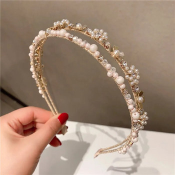 Bohemian Ethnic Pearl Flower Handmade Headbands Hairbands για γυναίκες Αξεσουάρ μαλλιών για κορίτσια