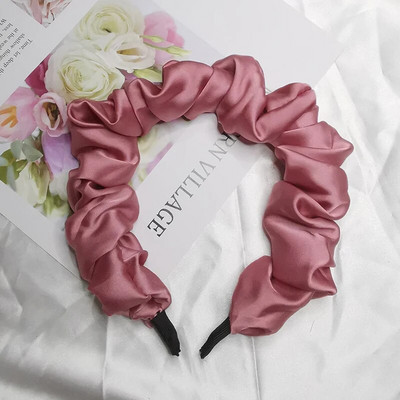 Lystrfac μονόχρωμο μονόχρωμο γυναικείο πλισέ λουράκι για γυναικεία Μόδα Scrunchy Headband Retro Hair Loop Γυναικεία αξεσουάρ μαλλιών