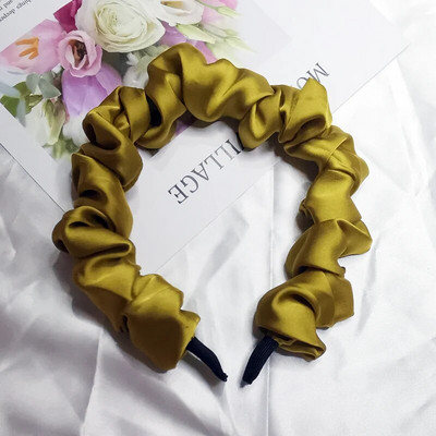 Lystrfac μονόχρωμο μονόχρωμο γυναικείο πλισέ λουράκι για γυναικεία Μόδα Scrunchy Headband Retro Hair Loop Γυναικεία αξεσουάρ μαλλιών