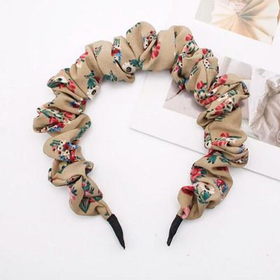 Lystrfac μονόχρωμο μονόχρωμο γυναικείο πλισέ λουράκι για γυναικεία Μόδα Scrunchy Headband Retro Hair Loop Γυναικεία αξεσουάρ μαλλιών