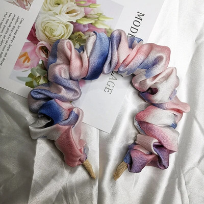 Lystrfac μονόχρωμο μονόχρωμο γυναικείο πλισέ λουράκι για γυναικεία Μόδα Scrunchy Headband Retro Hair Loop Γυναικεία αξεσουάρ μαλλιών