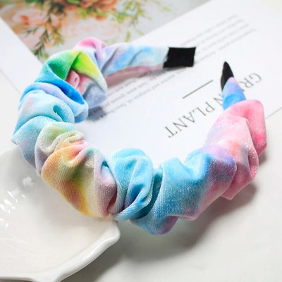 Lystrfac μονόχρωμο μονόχρωμο γυναικείο πλισέ λουράκι για γυναικεία Μόδα Scrunchy Headband Retro Hair Loop Γυναικεία αξεσουάρ μαλλιών