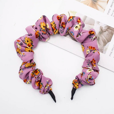 Lystrfac μονόχρωμο μονόχρωμο γυναικείο πλισέ λουράκι για γυναικεία Μόδα Scrunchy Headband Retro Hair Loop Γυναικεία αξεσουάρ μαλλιών